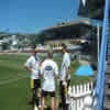 Walker, Fleming & another Wellington player share a joke