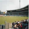 Glenn McGrath fields infront of the huge Sydney crowd
