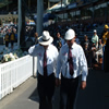The umpires, Daryl Harper and Mark Benson
