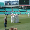 England team in a huddle