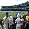 James Anderson leaving the field at lunch
