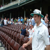 Andrew Strauss returns to the field after lunch
