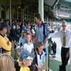 Glenn McGrath with supporters
