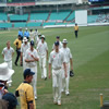 Andrew Flintoff leads England off the field
