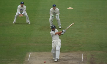 Ross Taylor smacks it down the ground