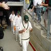 Australians heading out onto the field