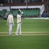 Robert Key acknowledges the crowd on reaching his century
